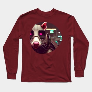 Opossum Cyberpunk 2077 Mood Gift ideas Long Sleeve T-Shirt